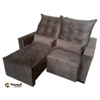 Sofa Retrátil E Reclinàvel  Bello Campo 1.60mt Não e bipartido COR  Marrom