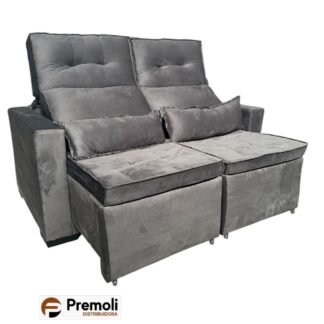Sofa Retrátil E Reclinàvel Robust 1.60mt  Não e bipartido Cor Cinza