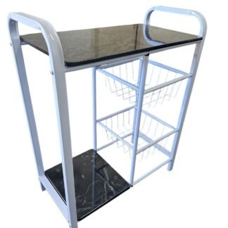 Fruteira Dupla Big 2 Pedra Cestos  Cor Branco Premoli