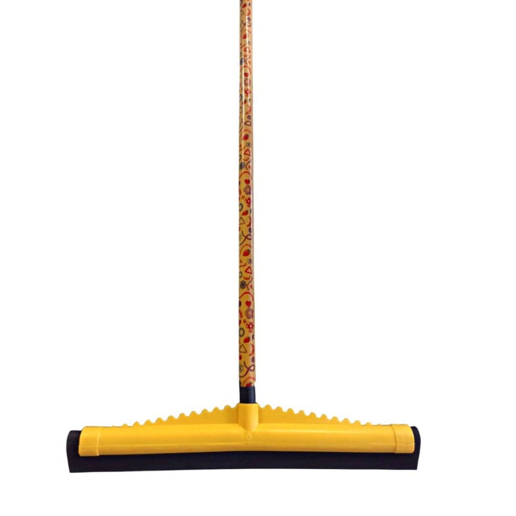 Rodo 40cm  Base plastica  e borracha  Com cabo cores variadas