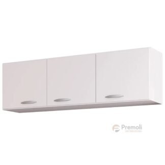Aéreo 3 Portas 120 cm Branco Brilho – Poquema
