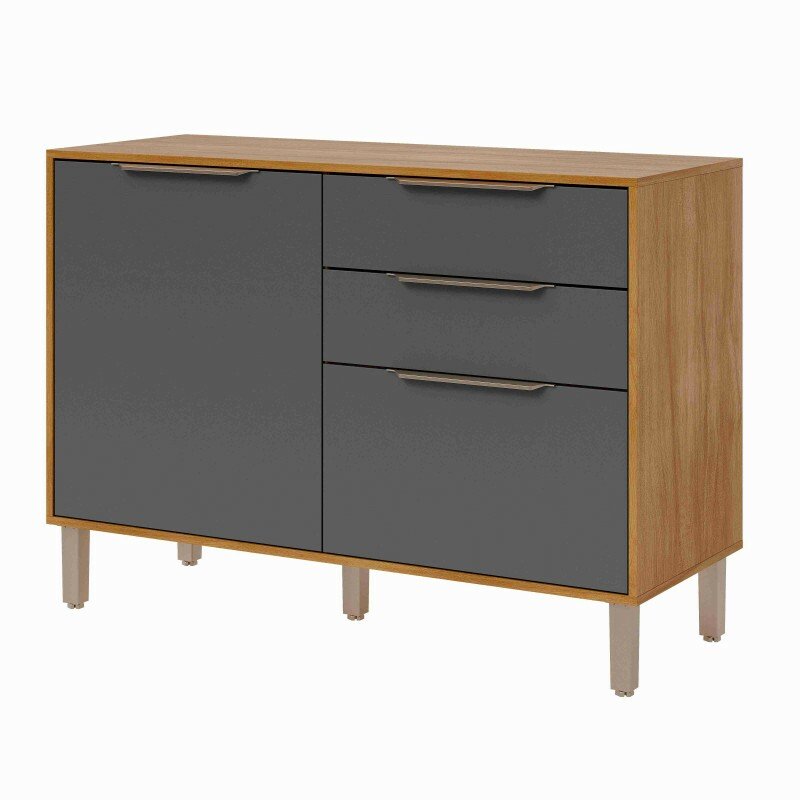 Balcão Cozinha Divina 2gavs 2 Ptas C/tampo 120cm MGM Titanium/Cinamomo