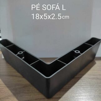 Kits com 4 Pés   L  Plásticos Preto