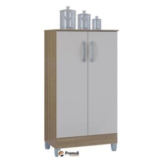 Armário Multiuso 2 Portas Pequeno Damasco off  Off White – Poquema