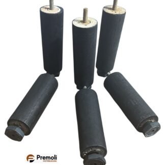 Kit De Pés Para Cama  Box C/6 Unidades. Madeira Com Regulagem