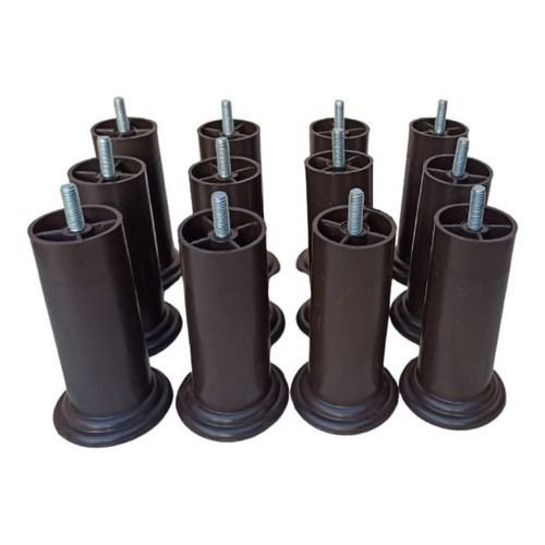 PÉS PARA CAMA BOX KIT COM 06 PLASTICO PRETO 12CM