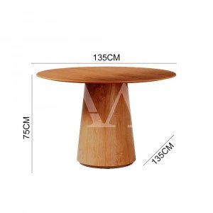 MESA IMCAL ZARA 1.35 TAMPO LAMINADO REDONDA CINAMOMO