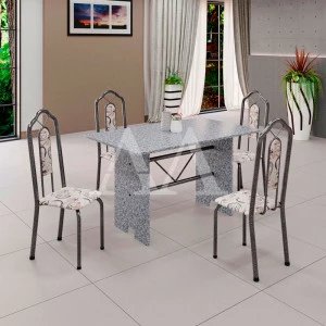 CJ MESA 4C SOMA BIANCA 120X75 RETANGULAR ARABESCO PRATA GRANITO OCRE