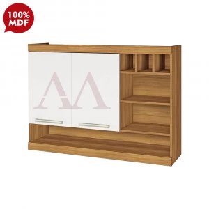ARMARIO NESHER 2P ABRIR C/ ADEGA BURGUESA PREMIUM 120CM FREIJO / BRANCO 500546