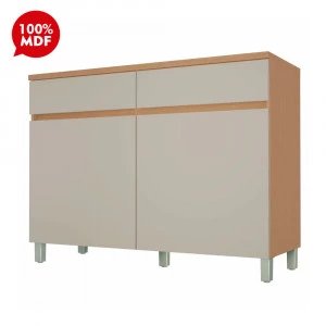 BALCAO NESHER 2P 2G REALEZA PREMIUM 120CM CARVALHO/GREIGE 501157