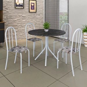 CJ MESA SOMA 4C ANE B 75CM REDONDA PARAOPEBA BRANCO