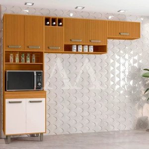 COZINHA POLIMAN COMPACTA MALTA FREIJO/OFF ACETINADO