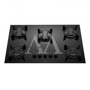 FOGAO  5B ATLAS COOKTOP  UTOP MESA VIDRO ESMALTADO VP GAS PRETO