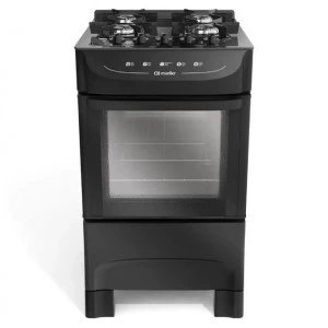FOGAO 4B MUELLER MFV4BB MESA VIDRO PRETO