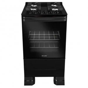 FOGAO 4B MUELLER MFV4BF MESA VIDRO PRETO FOSCO
