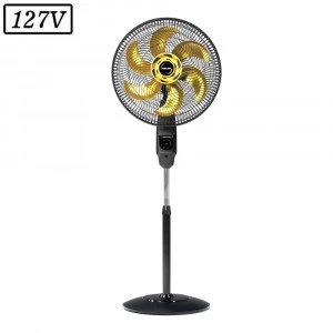 VENTILADOR MALLORY CHRONOS COLUNA 40CM 6 PAS 3 VEL 127V PRETO/DOURADO