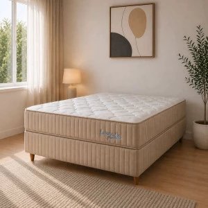 CJ BASE BOX/COLCHAO 138X188X67 PLUMATEX LUNNA PRIME MOLAS ENSACADAS