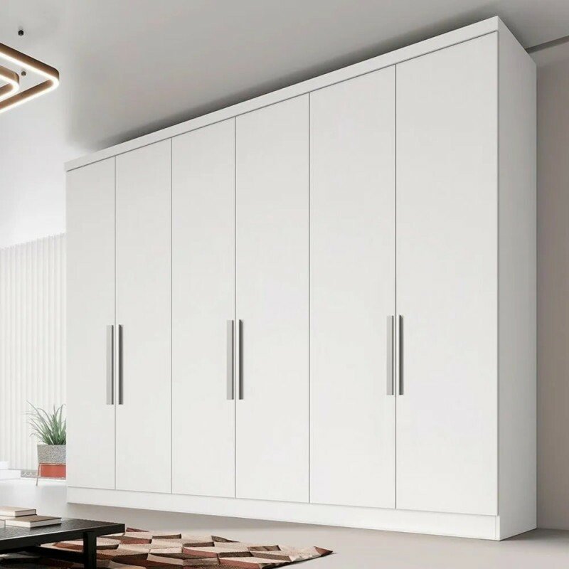 Guarda-Roupa Casal 6 Portas 6 Gavetas New Vértice Branco Novo Horizonte
