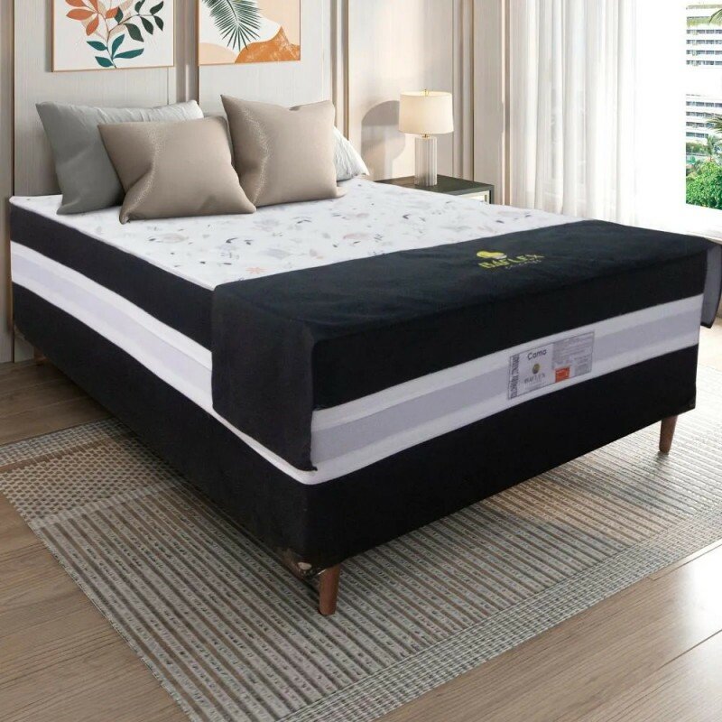 Cama Box Casal Conjugada D28 Ortomedic 138x188x53cm Bacetto