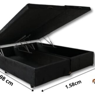 Base Baù Premoli Blindado 158X198X42 Luxo Queen Cor Preta