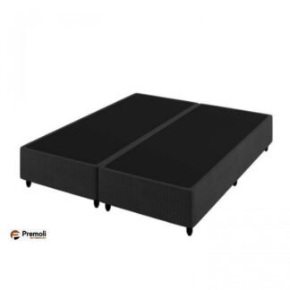 Base Smart Black King 193X203x37  Bipartido Chapeada  – Pés em madeira Plumatex