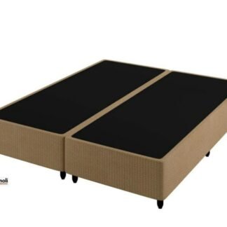 Base velvet  King Bege 193cm X 203cm X 42cm Pés Madeiras Plumatex