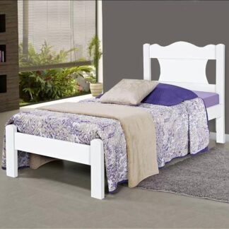 Cama  Solteiro Munique  103x93x197 C or Branco   GABRIELLI  MÓVEIS