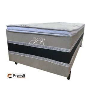 Cama Box D28 Luxo Premoli  88 x 188 x  Alt. 60  Branca cm Variação de cor da estamparia