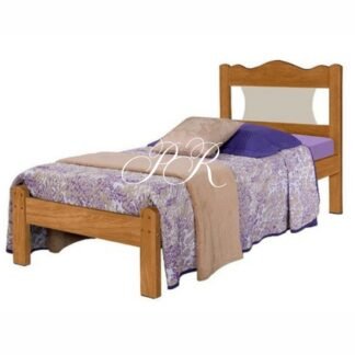 Cama Solteira Munique 103X93X197  Cor NATURE OFF / FLEX GABRIELLI MÓVEIS