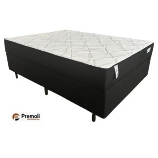 Conjunto Smart Classic D26 de Molas Ensacadas 138x188X64  Preto/Branco – Plumatex