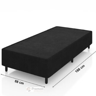 Base  Solteira Smart Black (88x188x30) – Plumatex