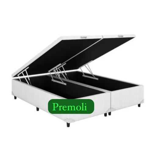 Base Baù Premoli Blindado 193X203X42 Luxo king Cor Branca
