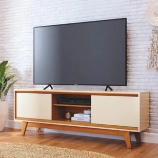 Bancada Atlas com Portas Largura: 164 cm Cinamomo/Off-White – Madetec