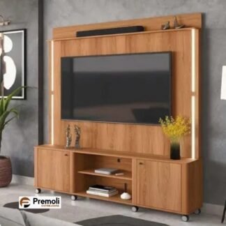 Home Florença Para Tv 75 183cm Cor Jequitiba  Lukaliam