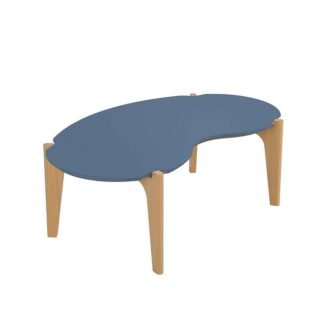 Mesa de Centro Flórida  COR  AZUL /LORD/FREIJO PÈS EM MADEIRA