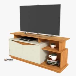 Rack Napoli 1.36 Cm Tv Até 55 Cor Freijo/off Rodízios Ocultos Avelan Moveis