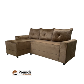 Sofa Concept Bahia Chaise Espuma D28 Cor Caramelo  INCA