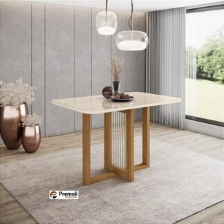 BASE C/ TAMPO VIDRO  NATALÍ 1200MM   CANTO ARREDON C/ VIDRO – NATURE/OFF WHITE/LINHO HENN