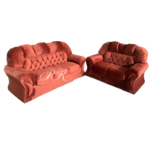 Conjunto Belgica Cor Cemoura claro Tecido Veludado Luxo Espuma Selada D28  Imagens Ilustrativas